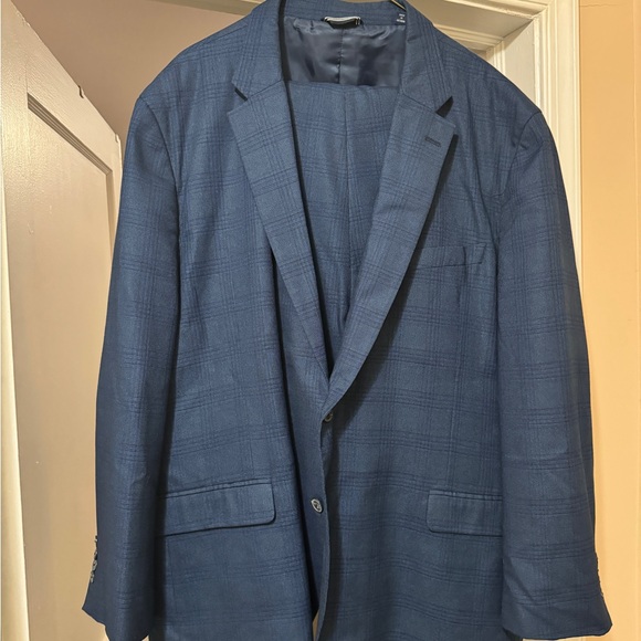 Nautica Men's Modern Blue Window Pane Suit - Picture 1 of 5